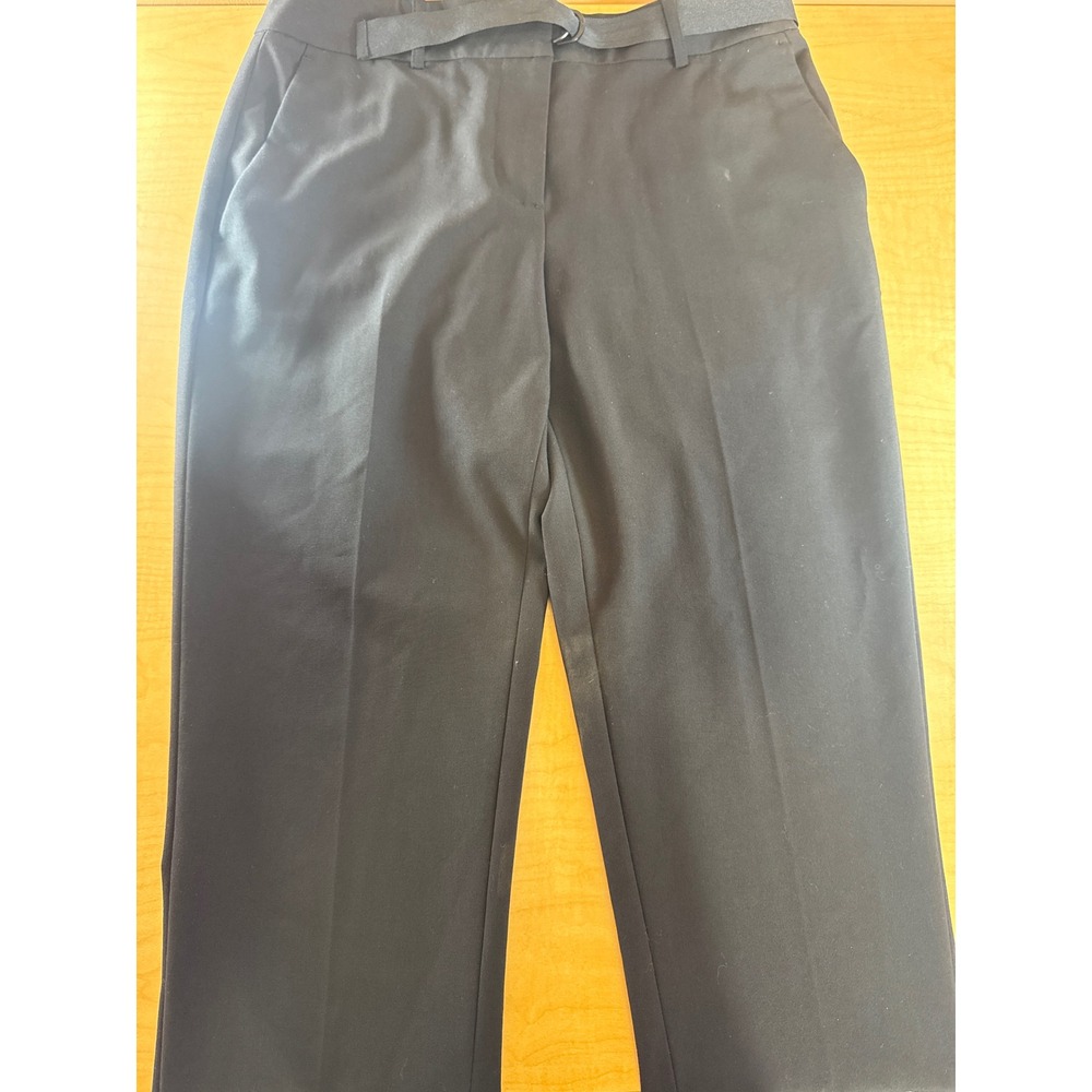 DKNY Womens Black Straight Leg Dress Pants Workwear Trousers Size 2